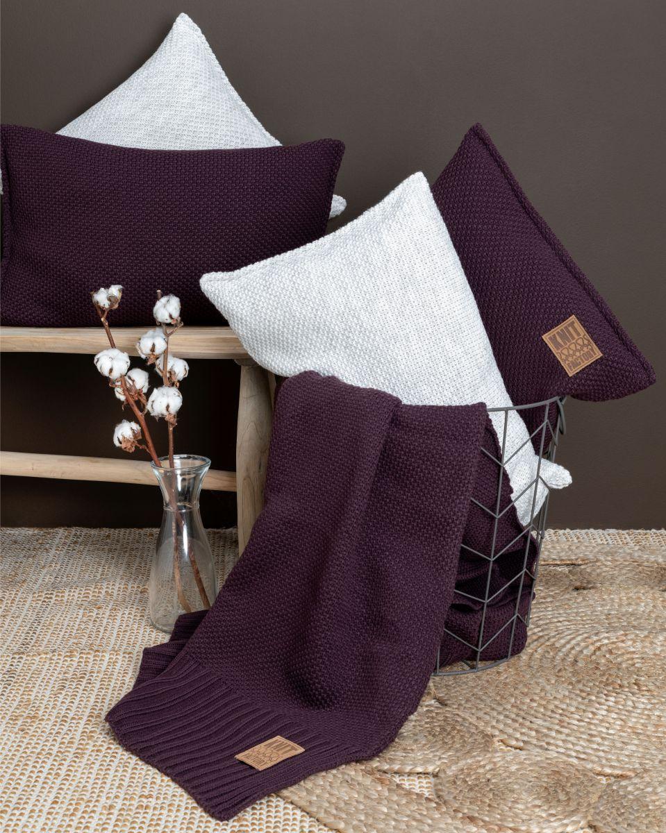 Knit Factory Uni Plaid Aubergine