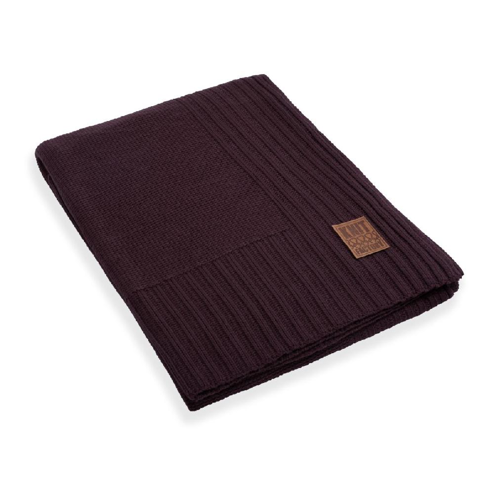 knit factory Uni Plaid Aubergine