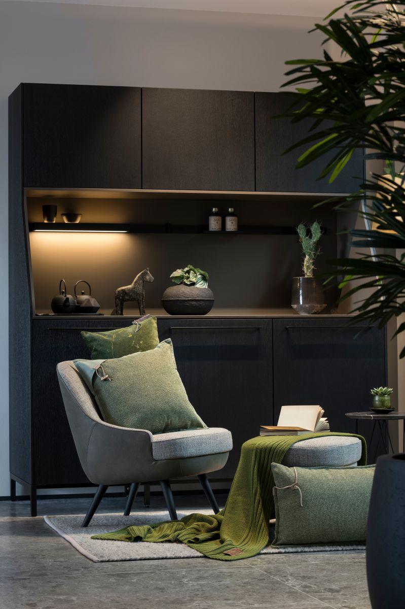 Knit Factory Uni Plaid Mosgroen