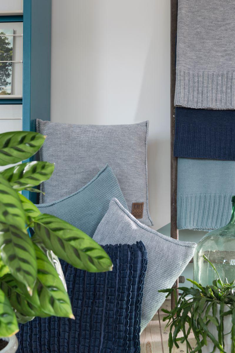 Knit Factory Uni Plaid Stone Green