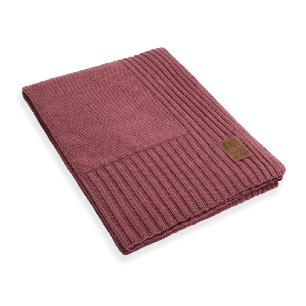 knit factory Uni Plaid Stone Red