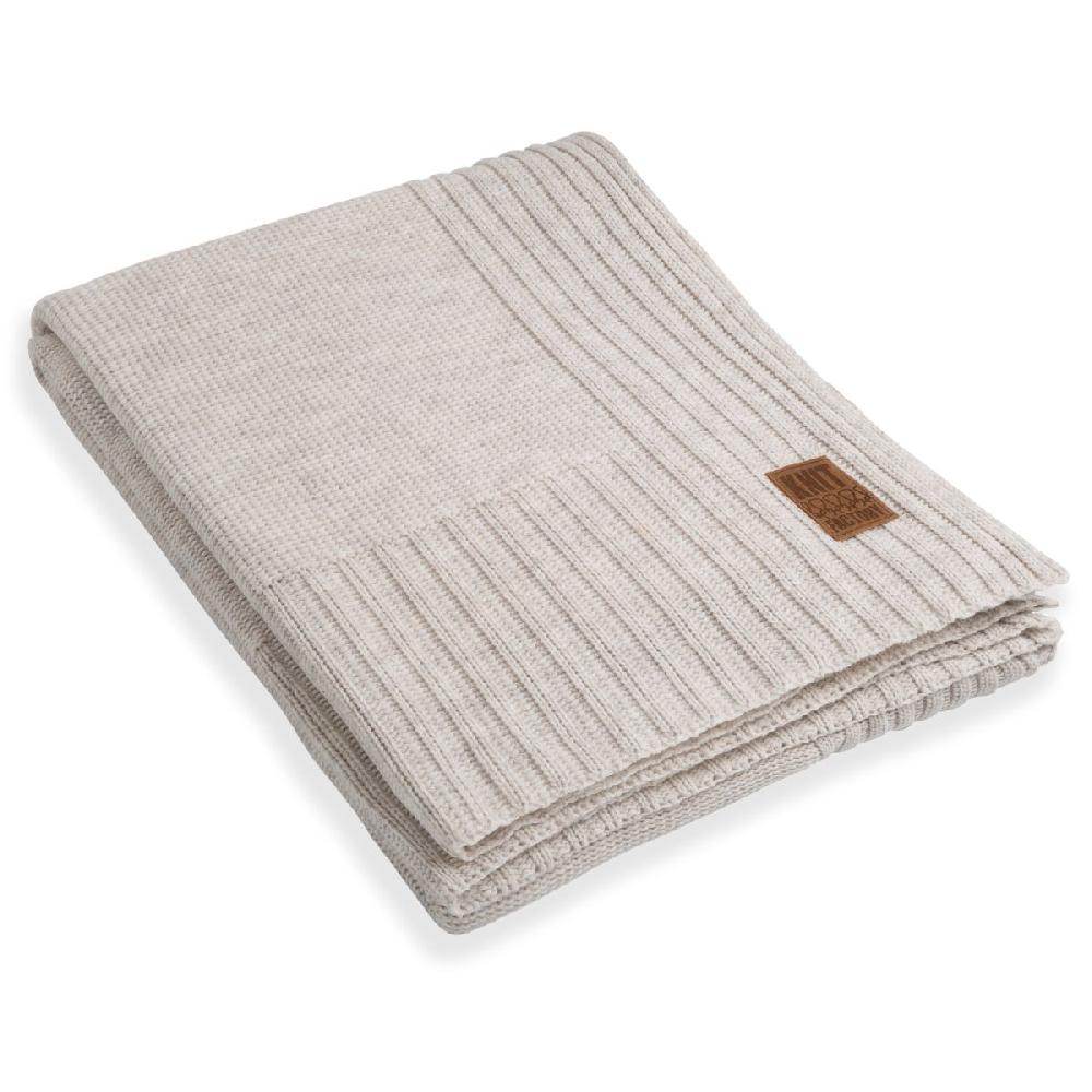 knit factory Uni Plaid XL Beige - 195x225