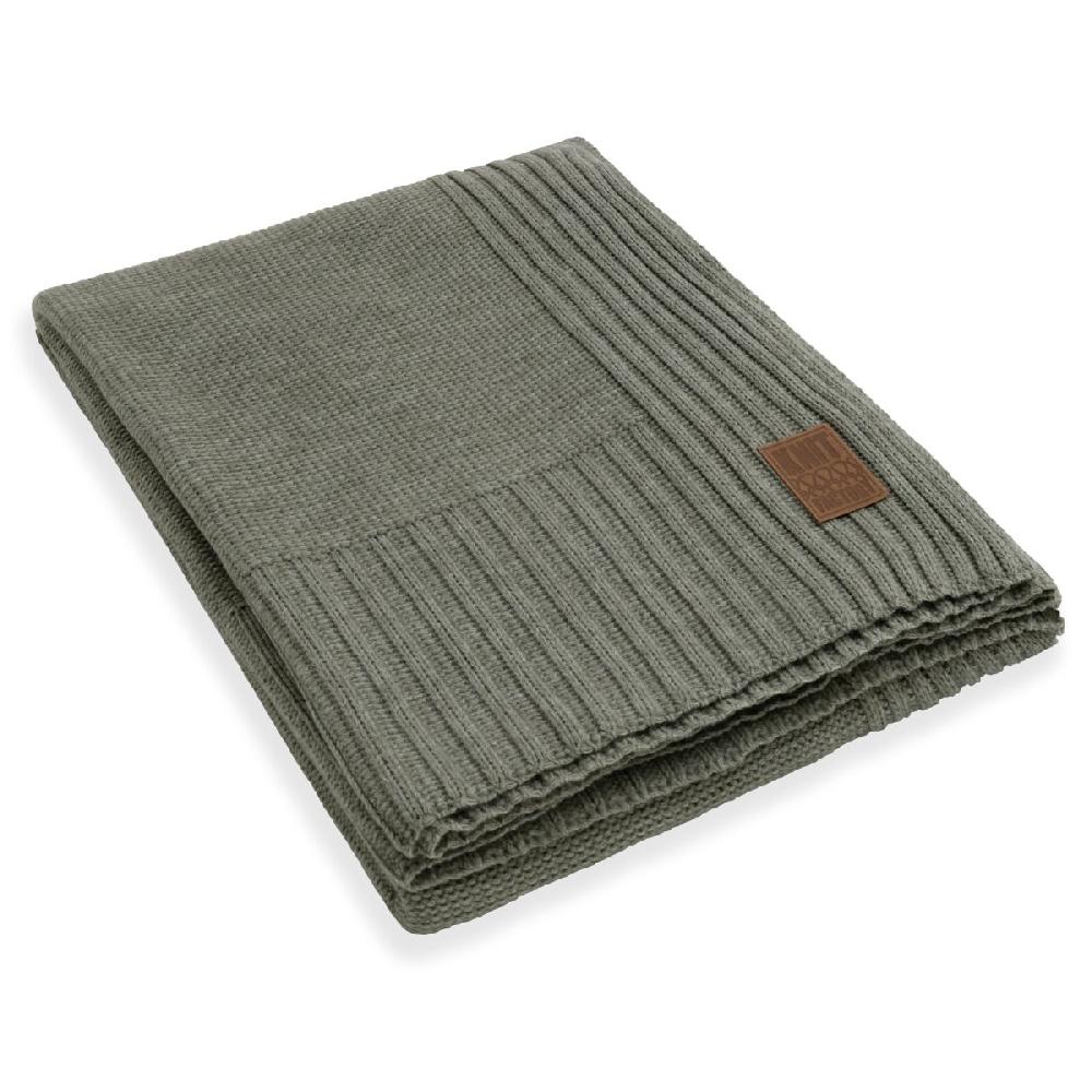 knit factory Uni Plaid XL Urban Green - 195x225