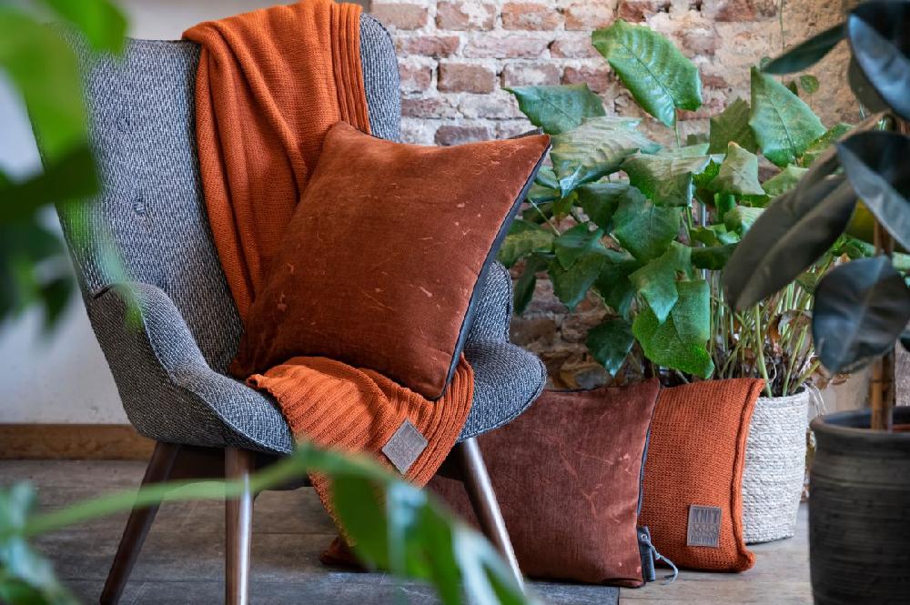 Knit Factory Uni Plaid XL Violet - 195x225