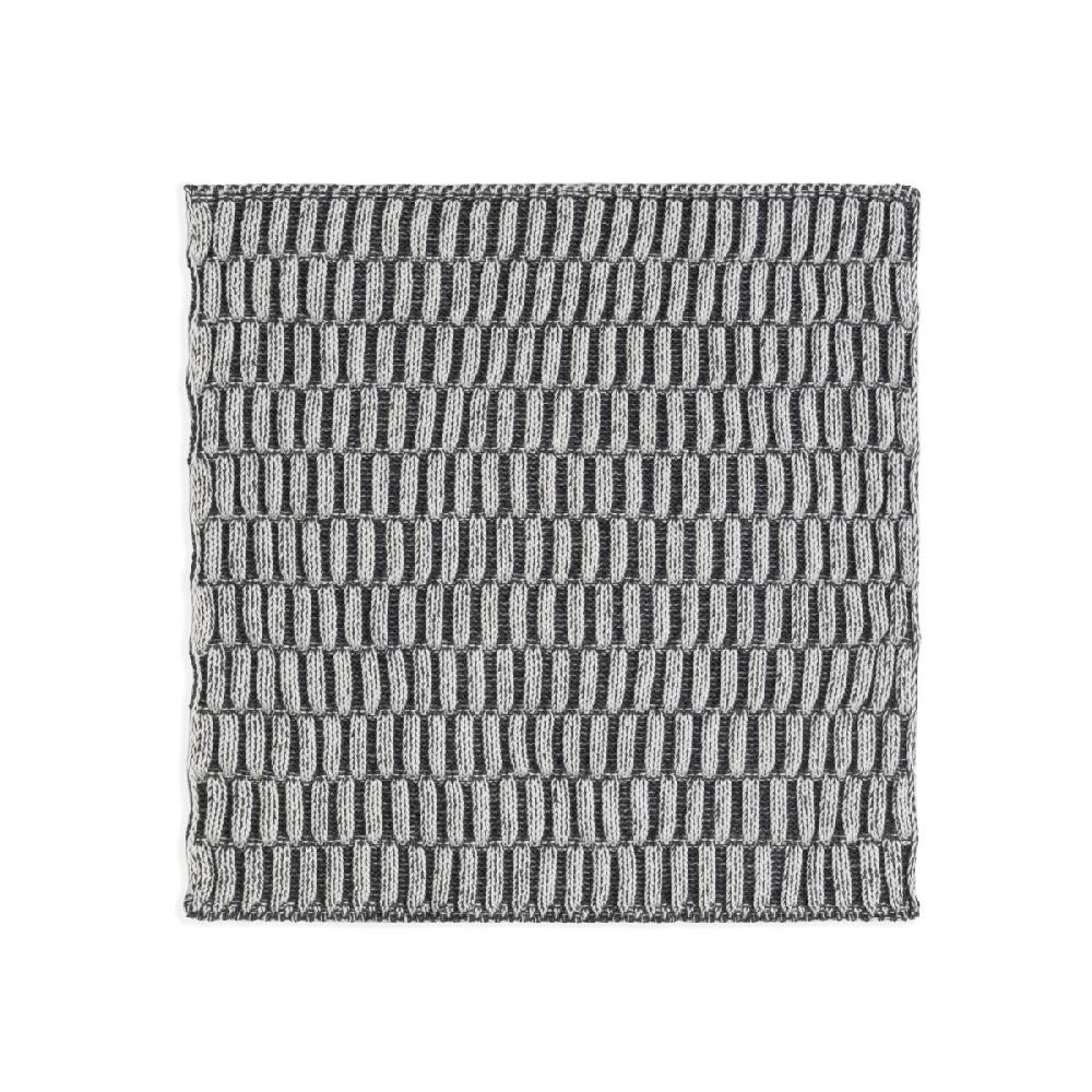 knit factory Vaatdoek Block Ecru/Antraciet