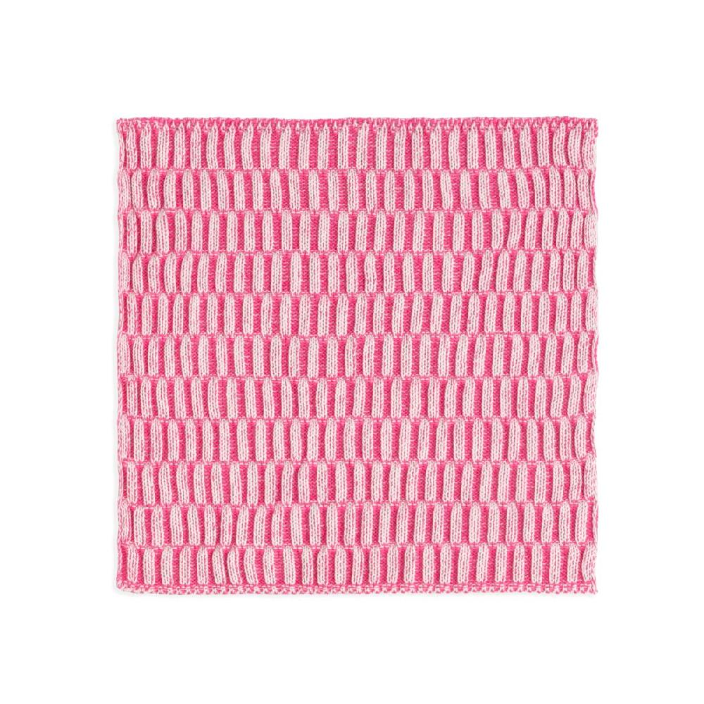 knit factory Vaatdoek Block Ecru/Fuchsia