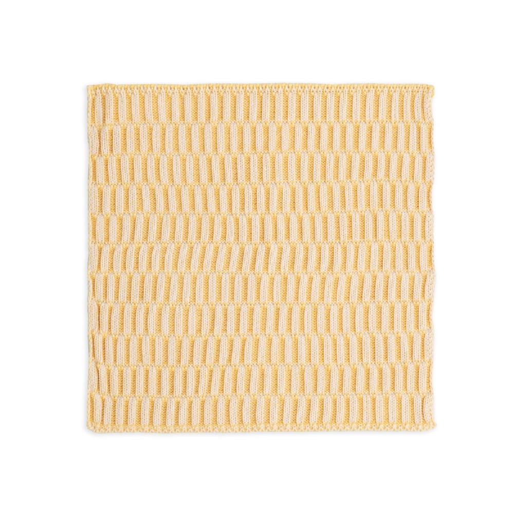 knit factory Vaatdoek Block Ecru/Gold