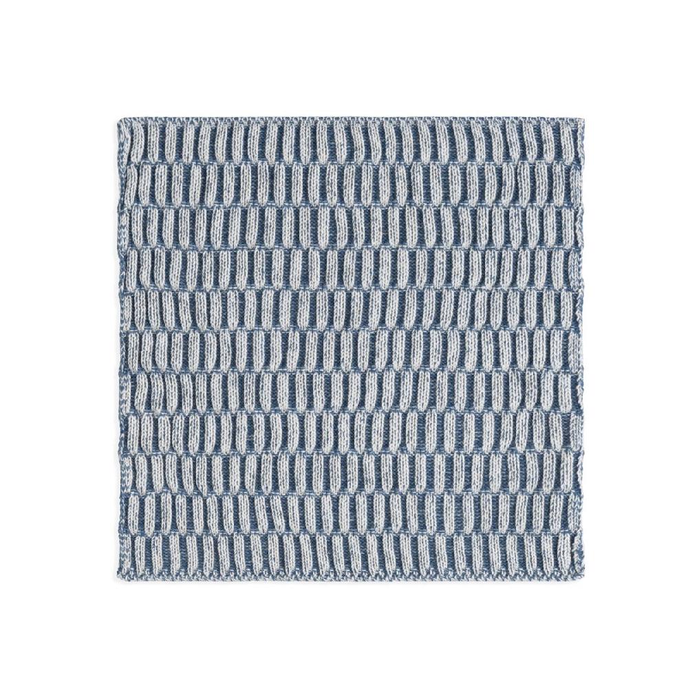 knit factory Vaatdoek Block Ecru/Jeans