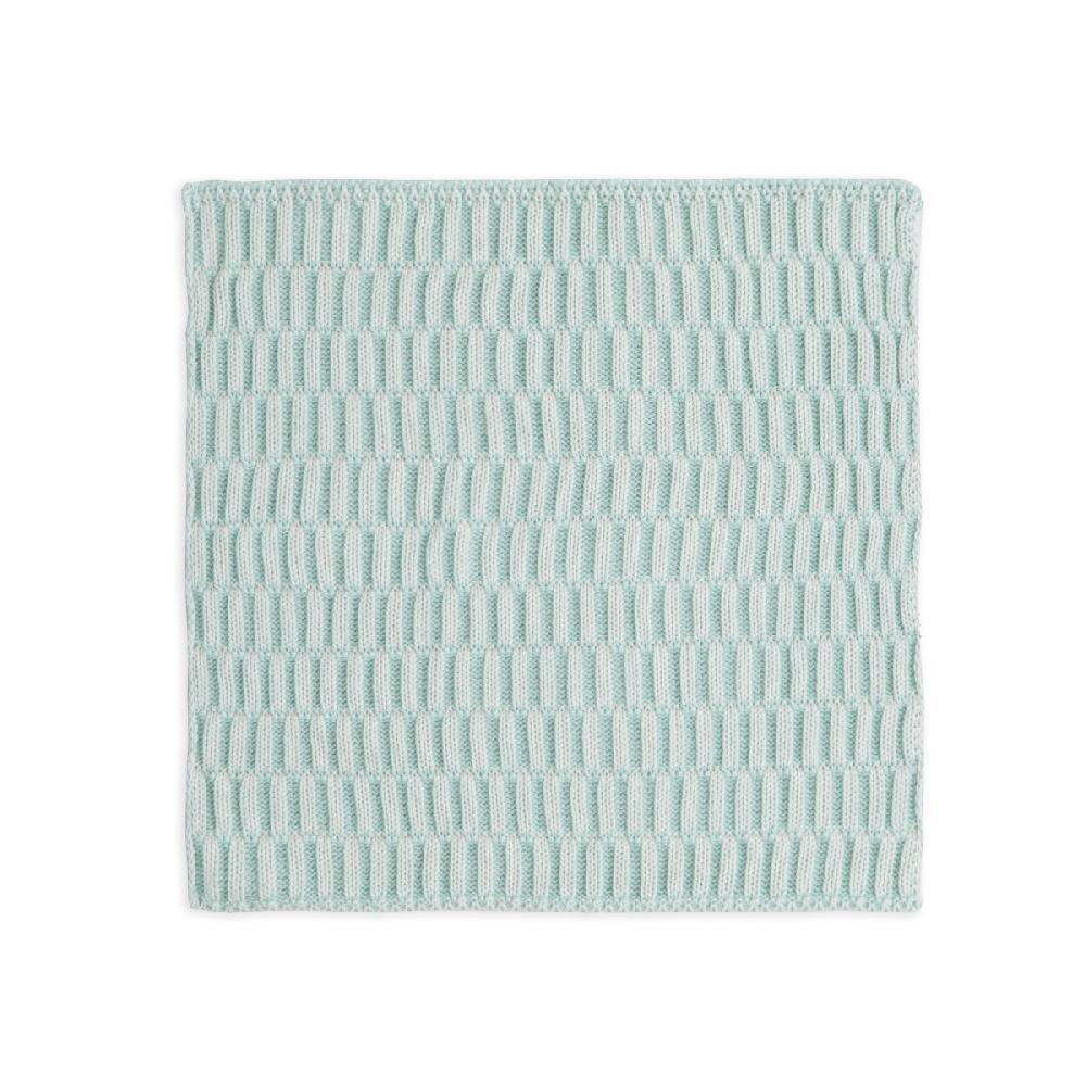 knit factory Vaatdoek Block Ecru/Mint
