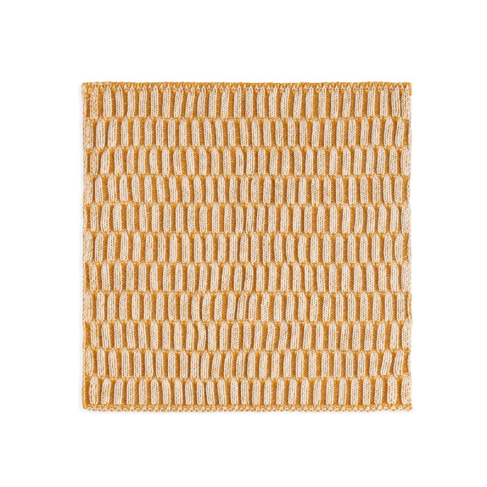 knit factory Vaatdoek Block Ecru/Oker