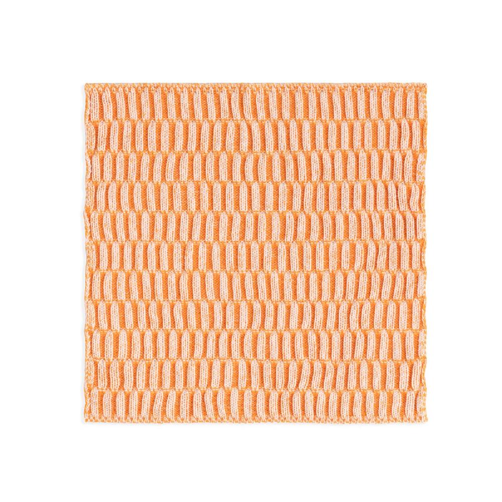knit factory Vaatdoek Block Ecru/Orange