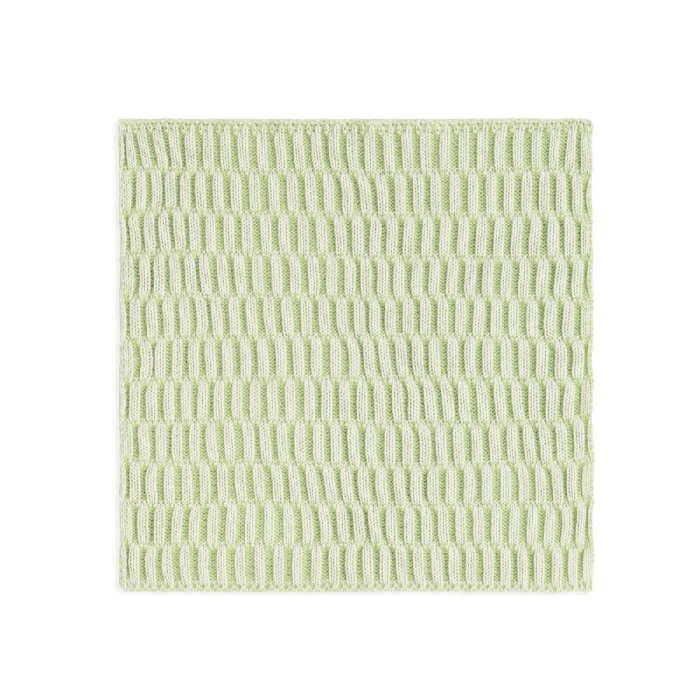 knit factory Vaatdoek Block Ecru/Spring Green