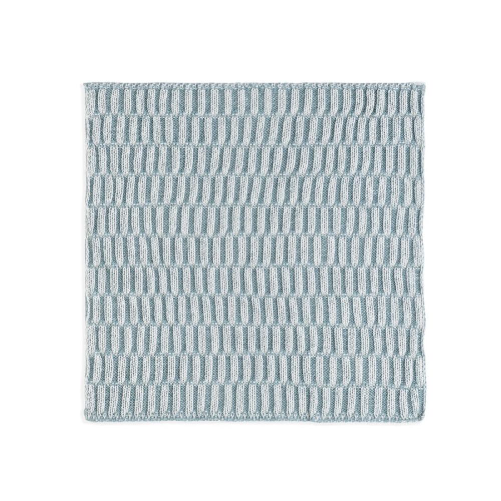 knit factory Vaatdoek Block Ecru/Stone Green