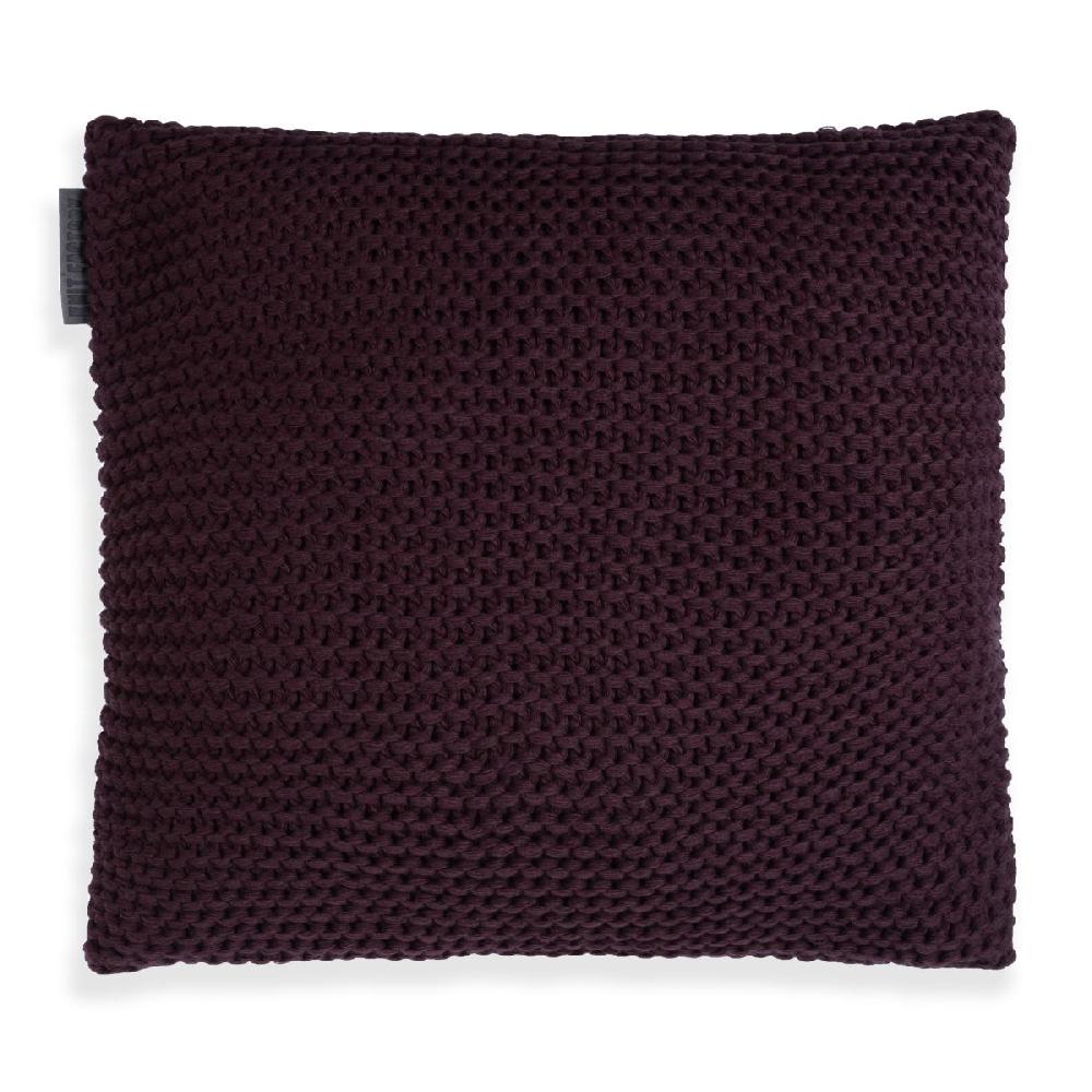 knit factory Vinz Kussen Aubergine - 50x50