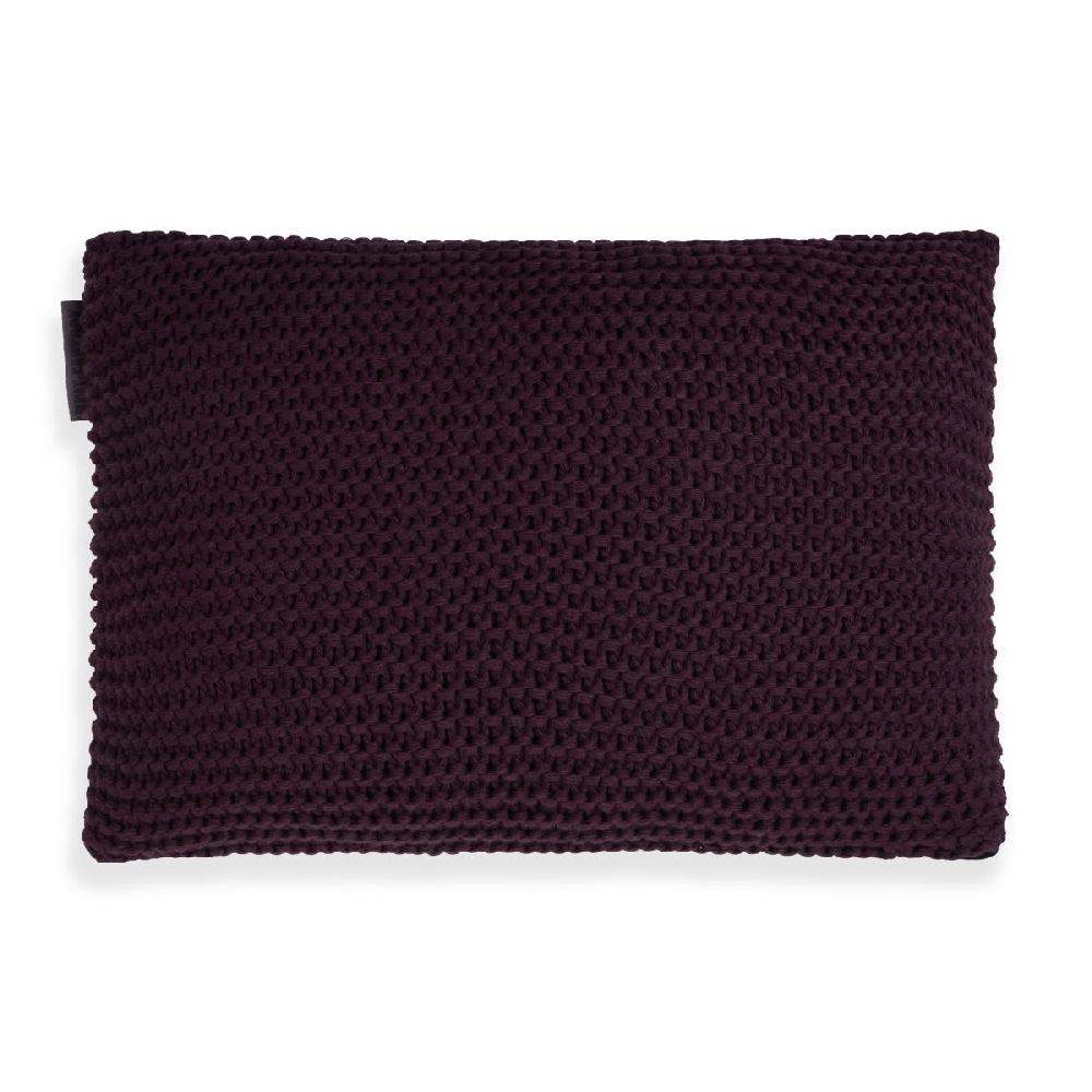 knit factory Vinz Kussen Aubergine - 60x40