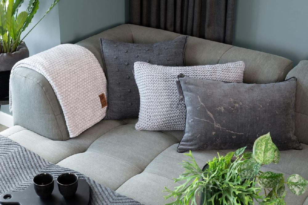 Knit Factory Vinz Kussen Beige - 50x50