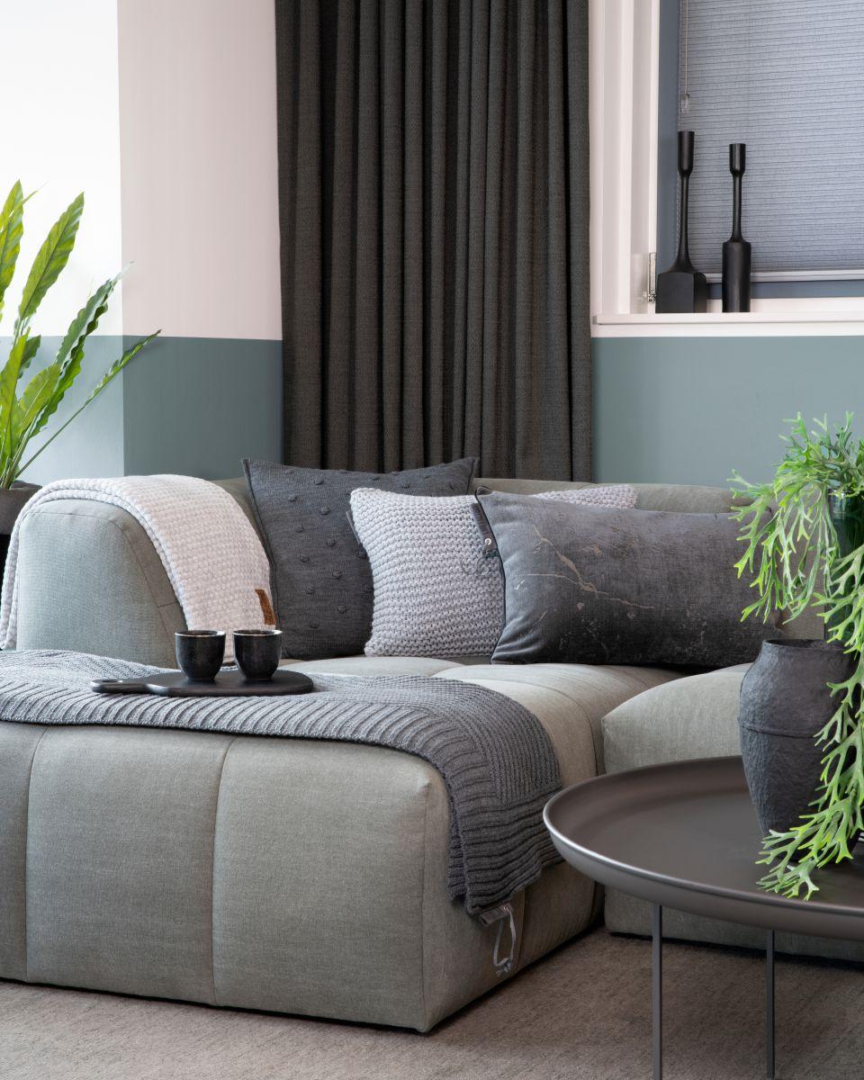 Knit Factory Vinz Kussen Licht Grijs - 60x40