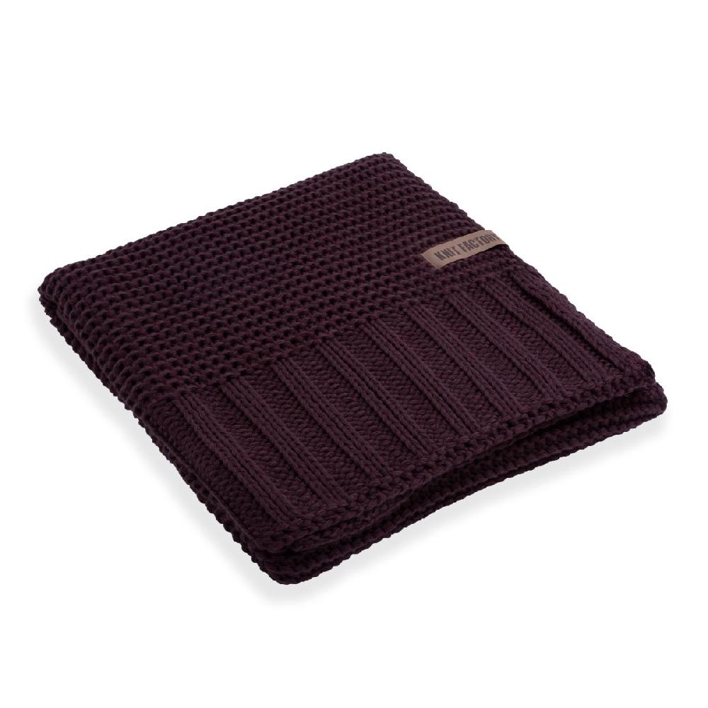 knit factory Vinz Plaid Aubergine