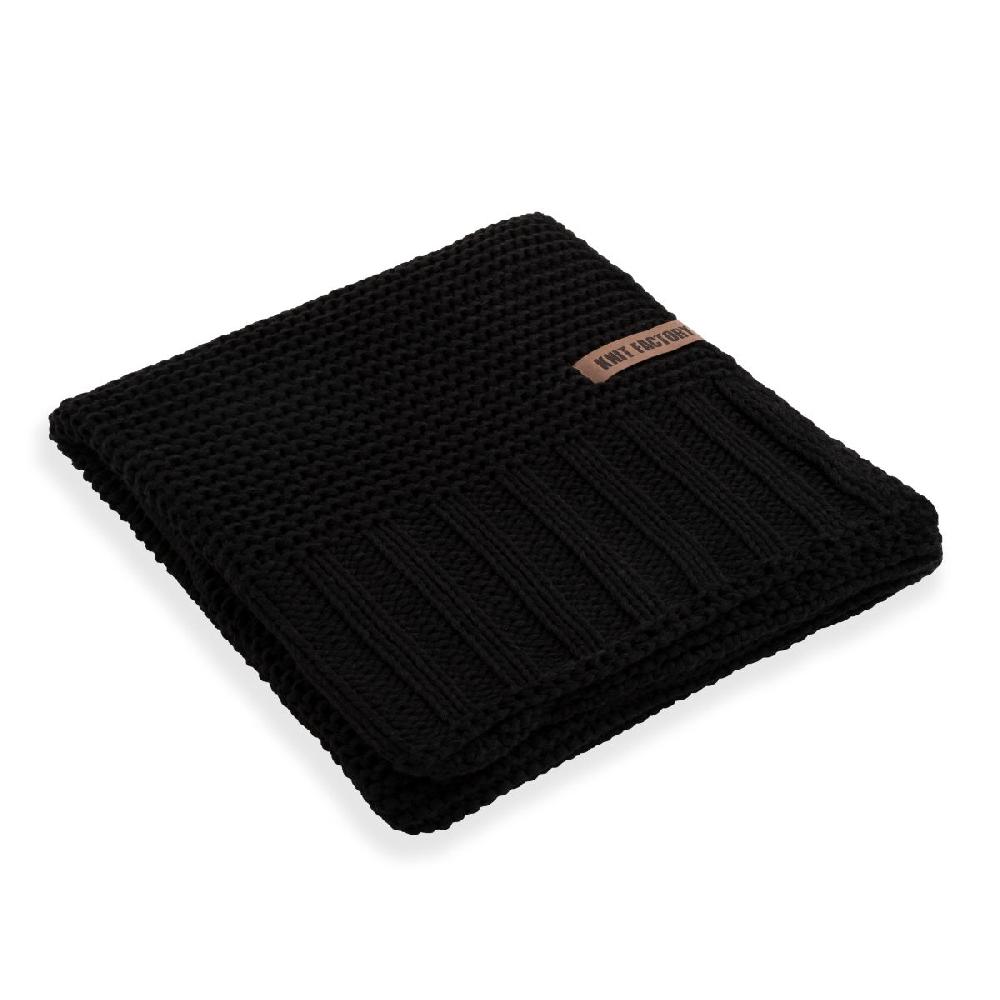 knit factory Vinz Plaid Zwart