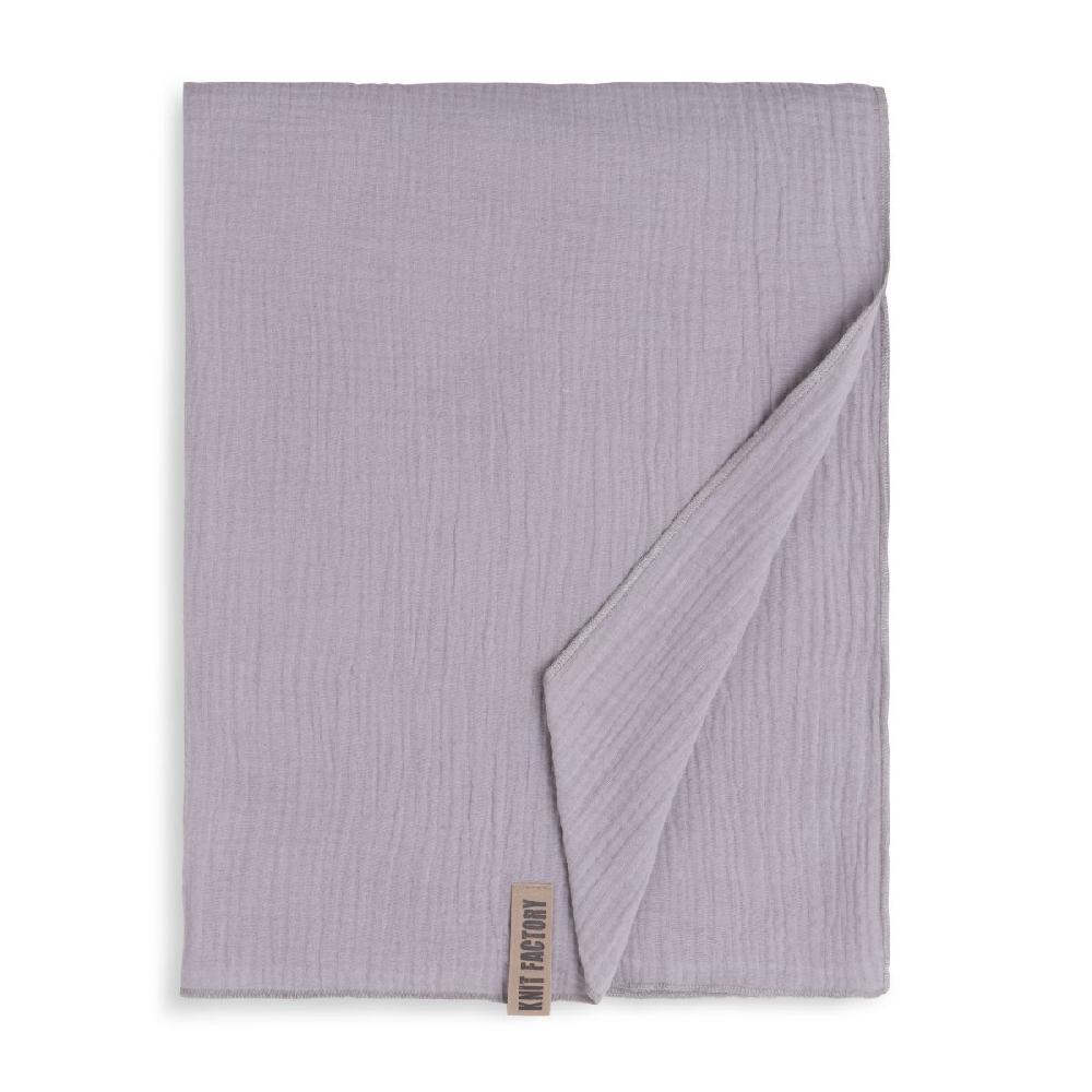 Knit Factory Liv Pareo - XL Sjaal - Stranddoek Licht Grijs