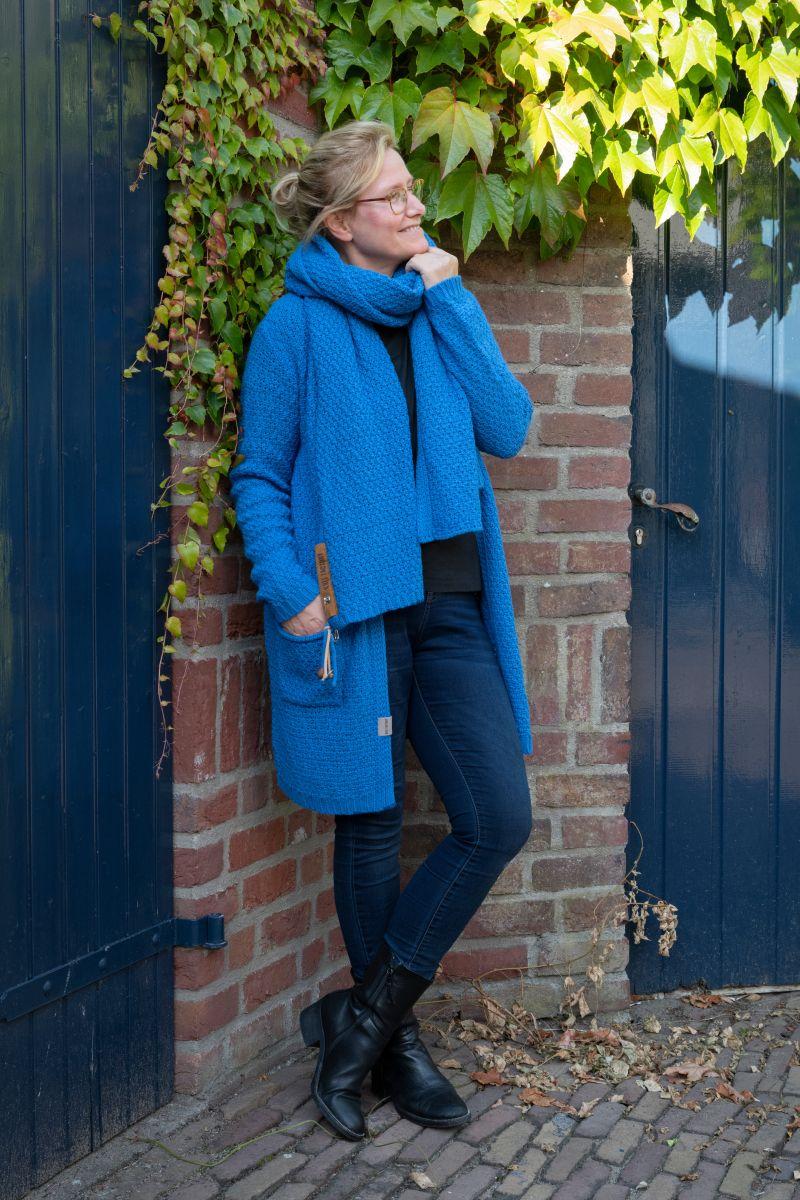 Knit Factory Luna Gebreid Vest Antraciet - 36/38 - Met Steekzakken