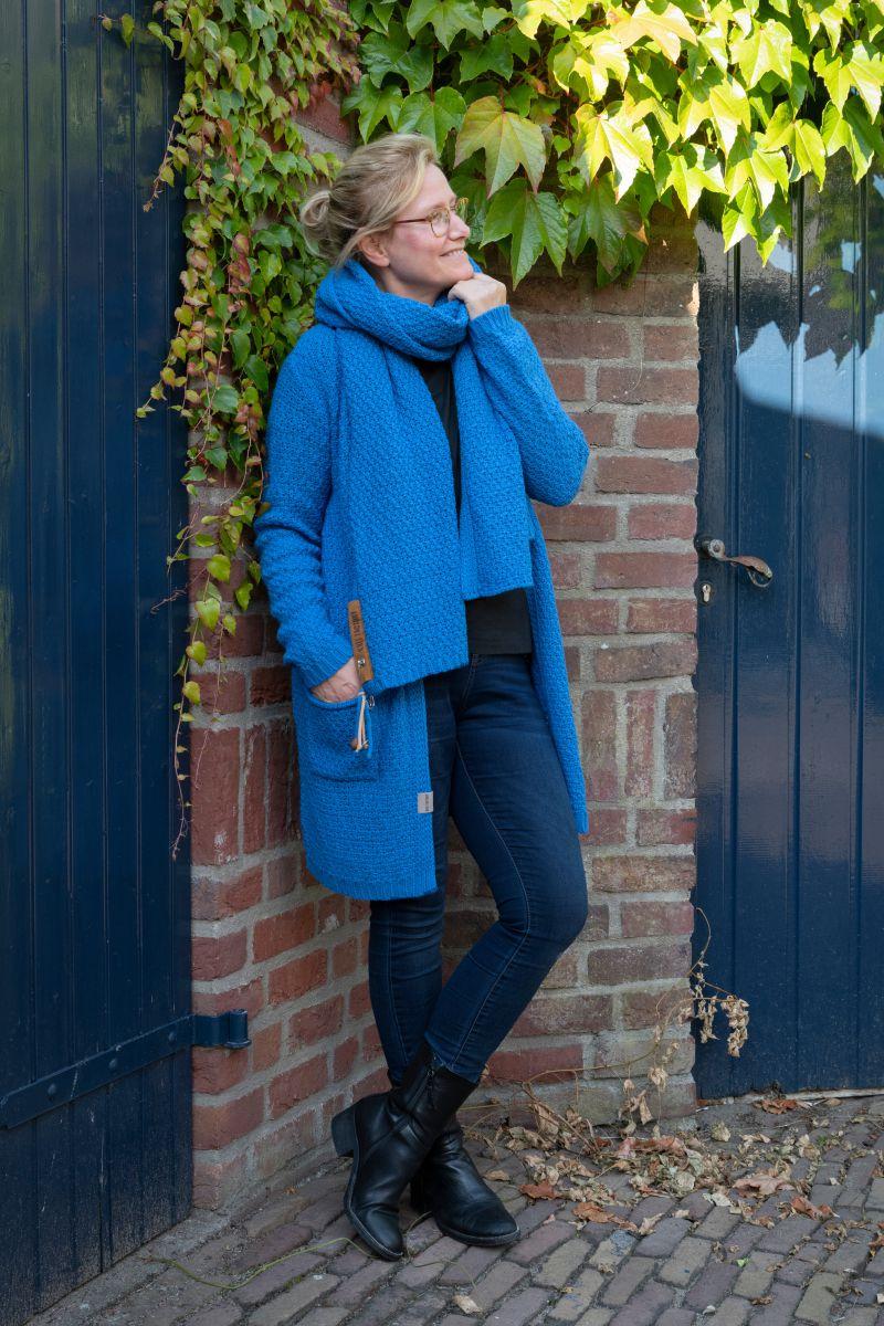 Knit Factory Luna Gebreid Vest Khaki - 36/38 - Met Steekzakken