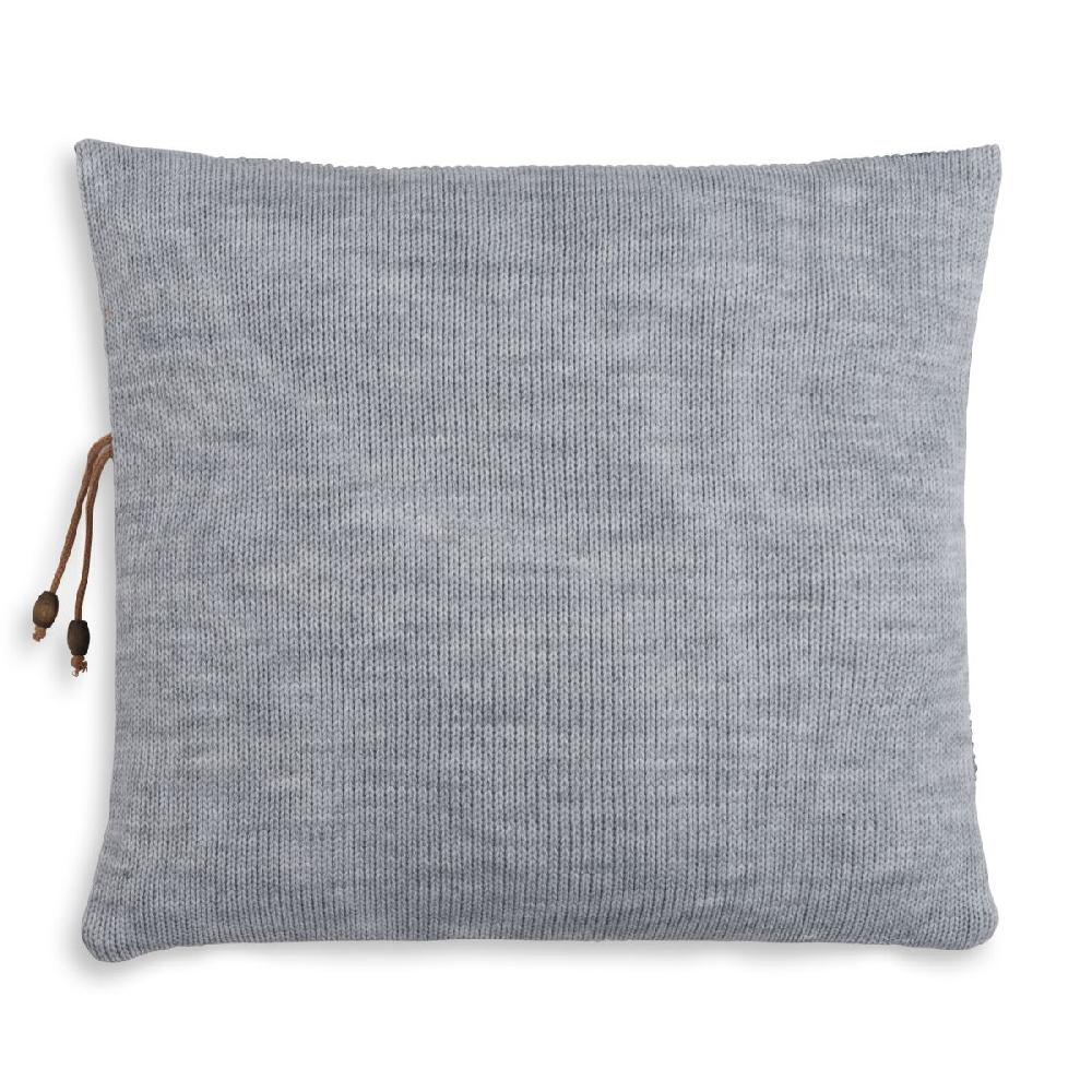 Knit Factory Roxx Kussen Licht Grijs/Antraciet - 50x50