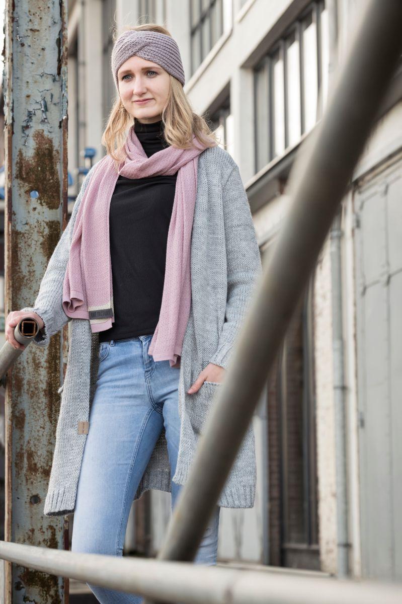 Knit Factory Ruby Gebreid Vest Licht Grijs - 40/42 - Met Steekzakken