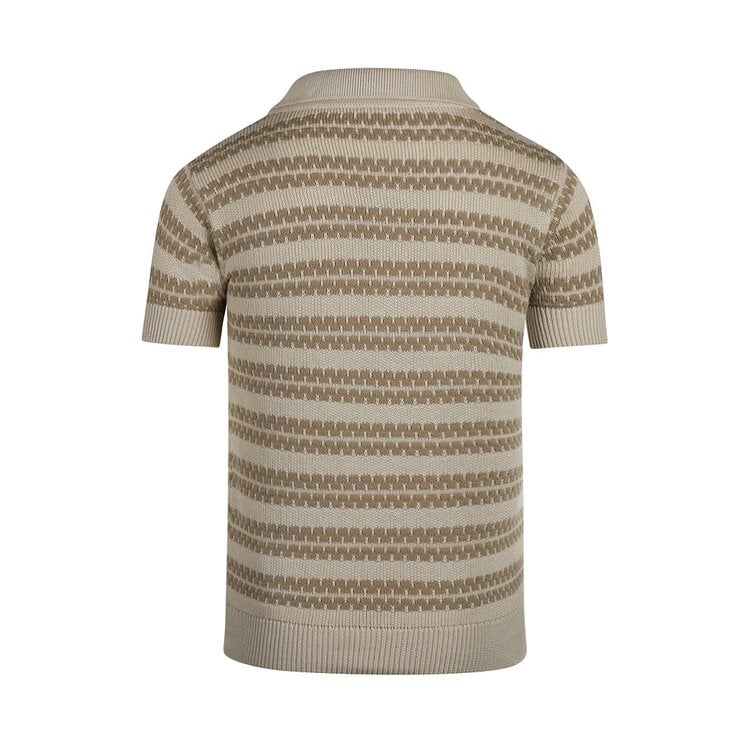 Koko Noko Koko Noko Jongens Polo Taupe Beige Gebreid