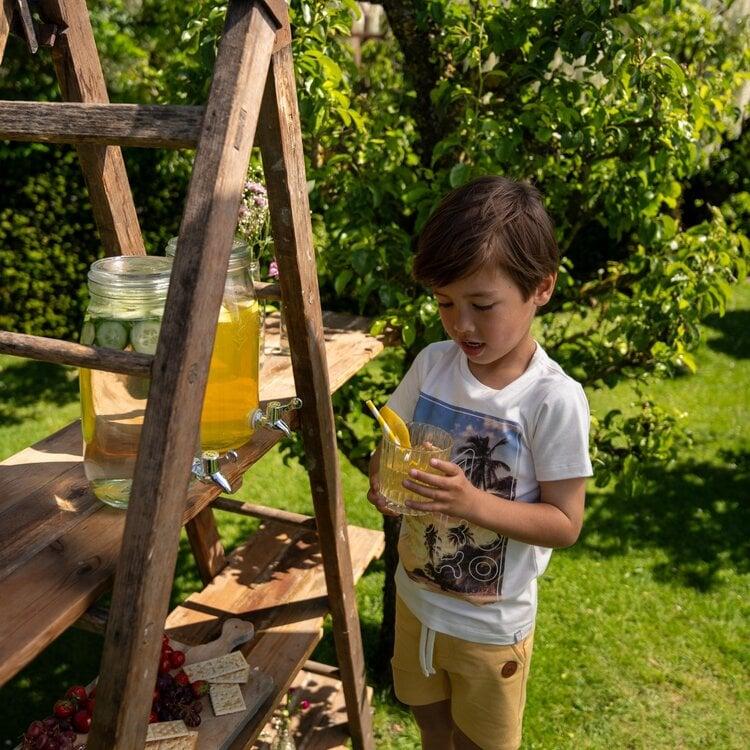 Koko Noko Koko Noko Jongens Set 2 Jogging Shorts Grijs Geel