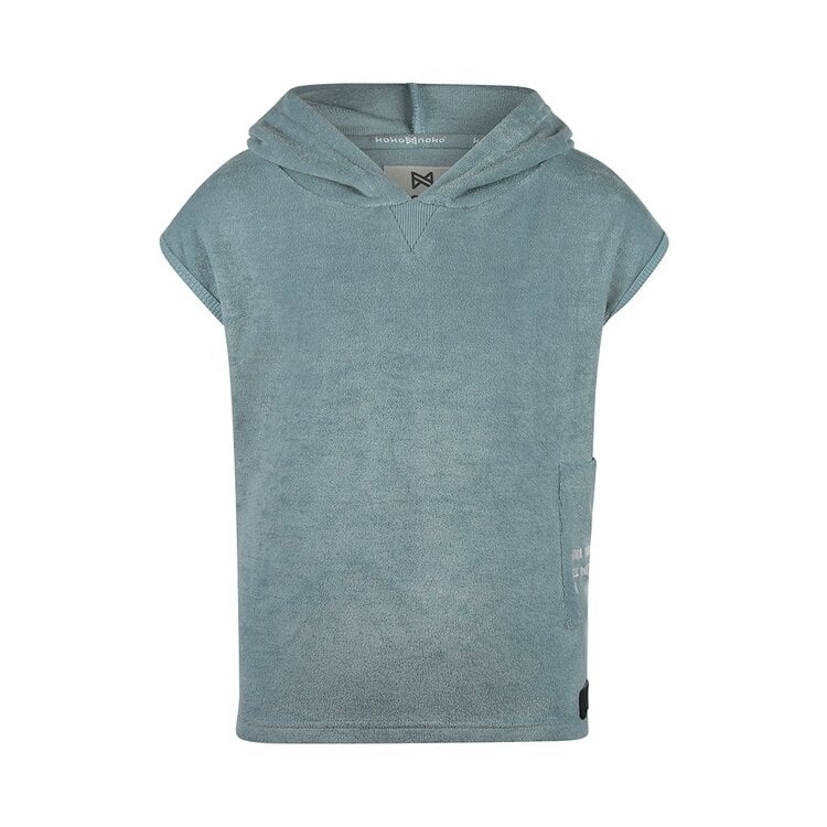 koko noko Koko Noko jongens shirt met capuchon lichtblauw badstof