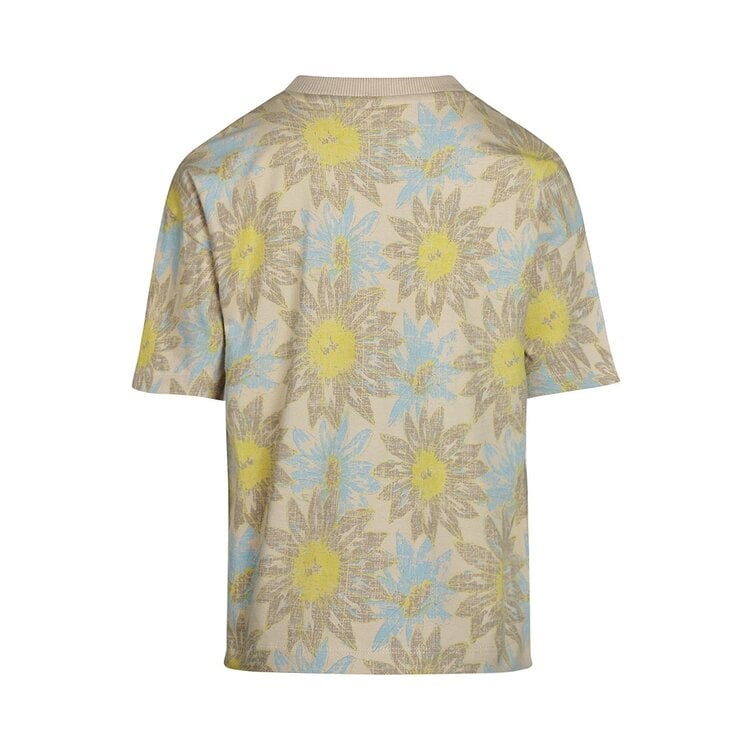 Koko Noko Koko Noko Jongens T-shirt Loose Fit Beige Bloem Lime Blauw