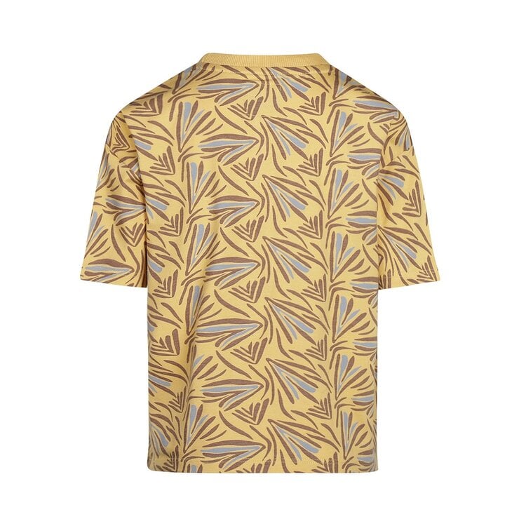 Koko Noko Koko Noko Jongens T-shirt Loose Fit Geel Bruin Grijs
