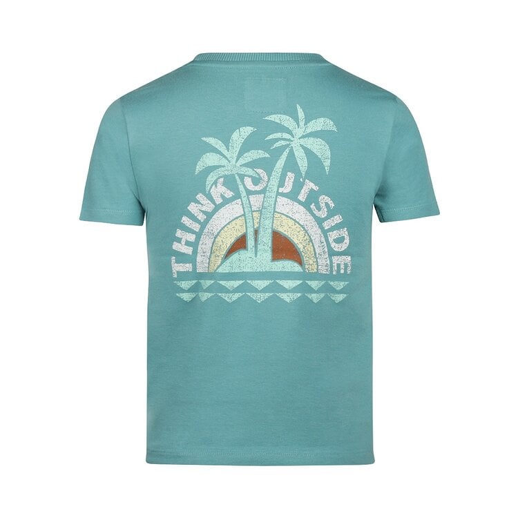koko noko Koko Noko jongens T-shirt turquoise palmbomen