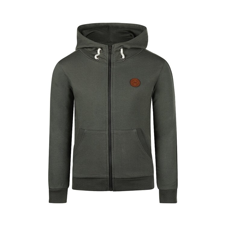 koko noko Koko Noko jongens vest legergroen capuchon