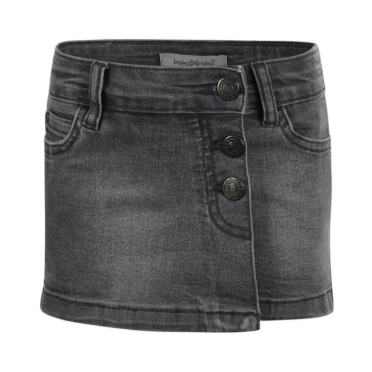 koko noko Koko Noko meisjes jeans skort grijs