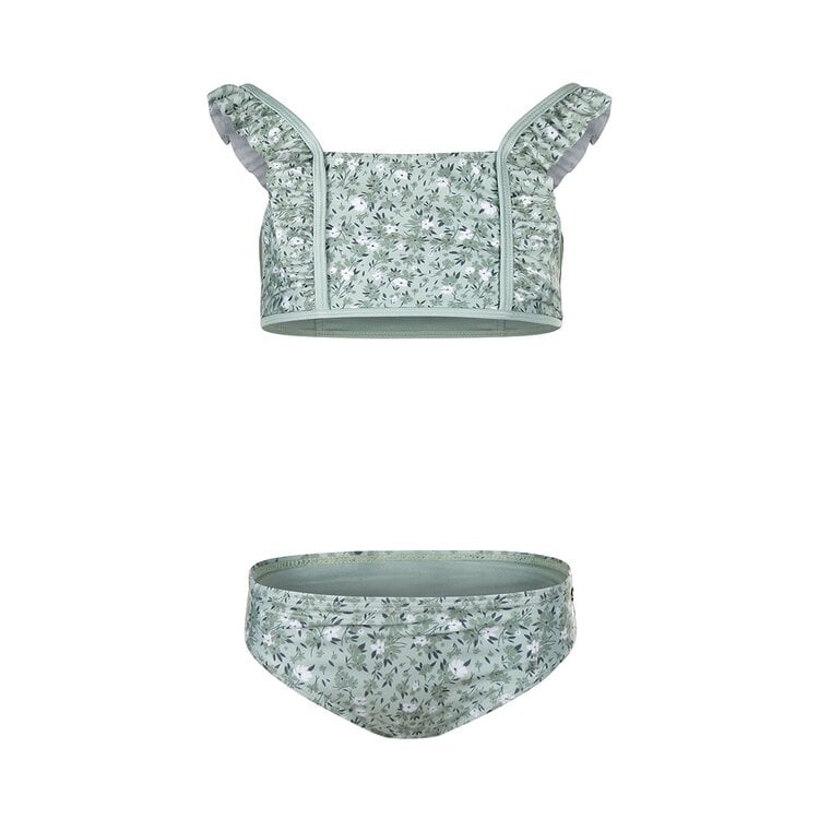 koko noko Koko Noko meisjes bikini zachtgroen bloemetjes ruffles