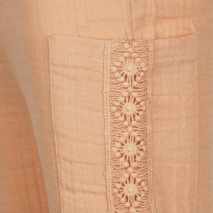 Koko Noko Koko Noko Meisjes Broek Wide Leg Perzikroze Mousseline