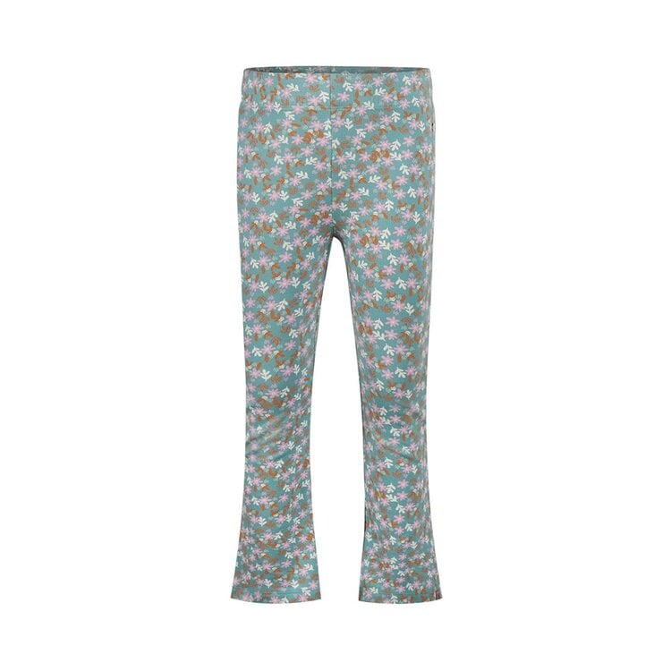 koko noko Koko Noko meisjes flared legging turquoise bloemetjes