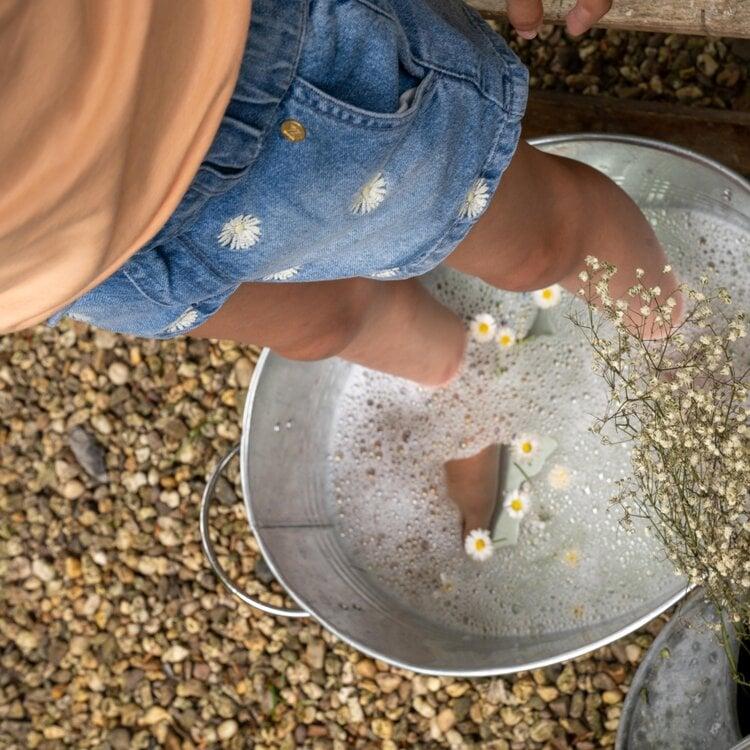 Koko Noko Koko Noko Meisjes Jeans Short Blauw Geborduurde Bloem