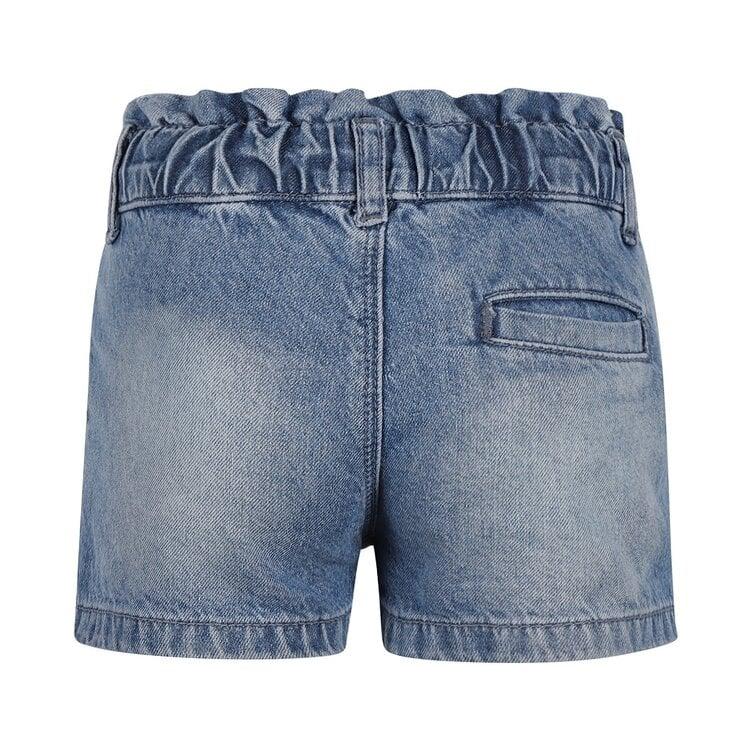 Koko Noko Koko Noko Meisjes Jeans Short Blauw Geborduurde Bloem