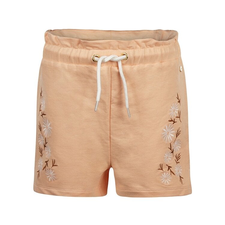 koko noko Koko Noko meisjes jogging short perzikroze geborduurde bloem