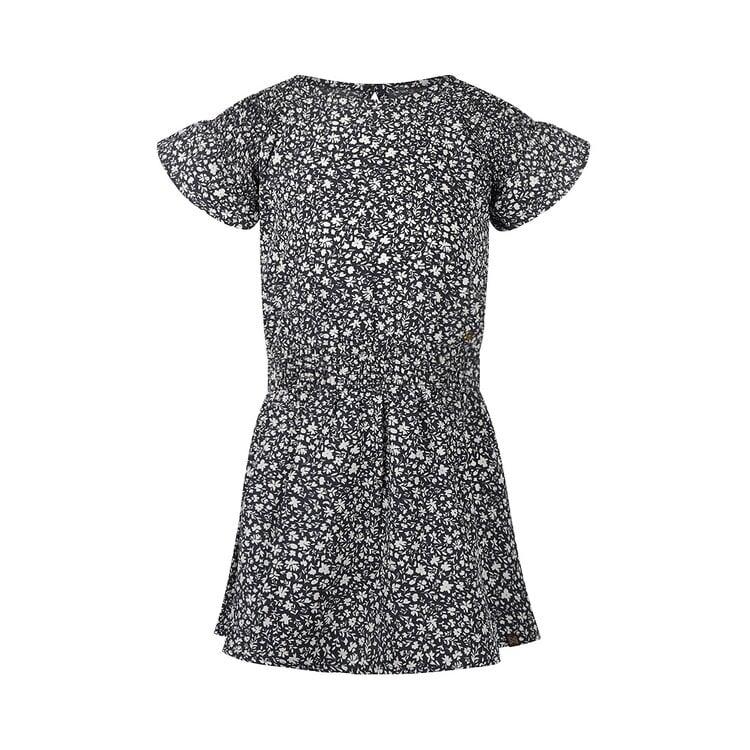 koko noko Koko Noko meisjes jurk donkerblauw off white bloemetjes