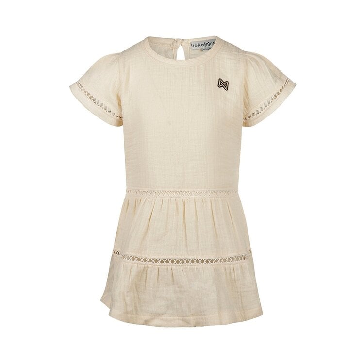 koko noko Koko Noko meisjes jurk off white mousseline