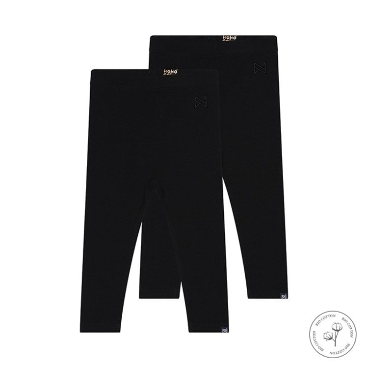 koko noko Koko Noko meisjes legging Nadia zwart 2-pack
