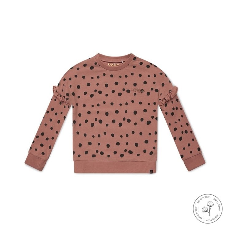 koko noko Koko Noko meisjes sweater Nova oudroze stippen