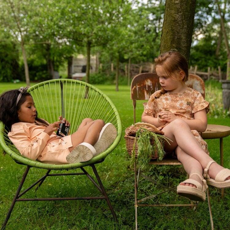 Koko Noko Koko Noko Meisjes Sweater Perzikroze Geborduurde Bloem