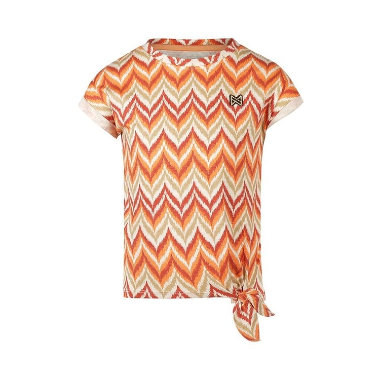 koko noko Koko Noko meisjes T-shirt oranje beige off white