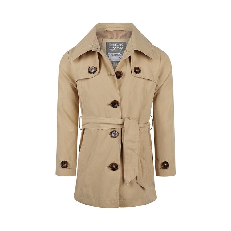 koko noko Koko Noko meisjes zomerjas beige waterafstotend trenchcoat