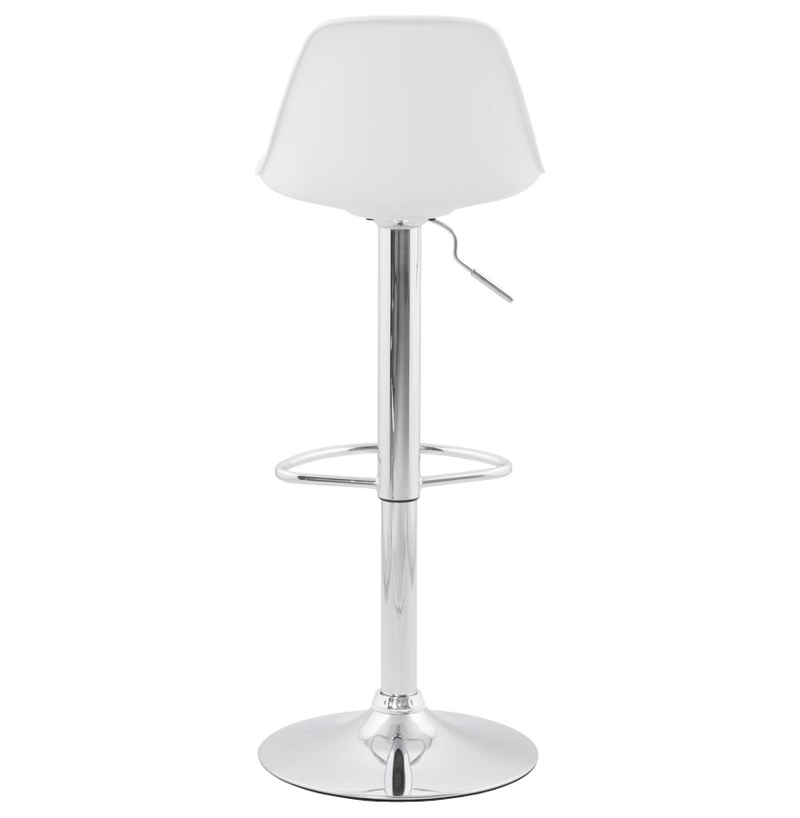 Kokoon Design Adjustable Stool 'PRINCES' White With Comfortable High Back